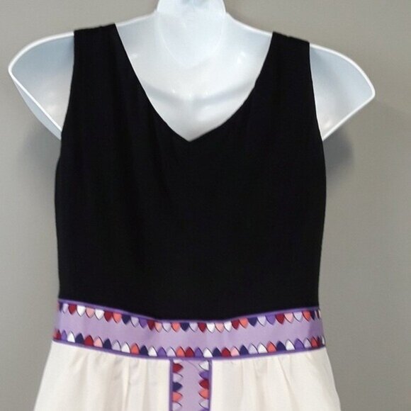 Phoebe Couture Womens Silk Blend Dress Size 4 Abstract Art Sleeveless Casual - Picture 4 of 7